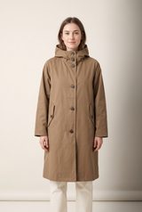 Women's Trench Jacket | Oversized Water-Resistant — Brown